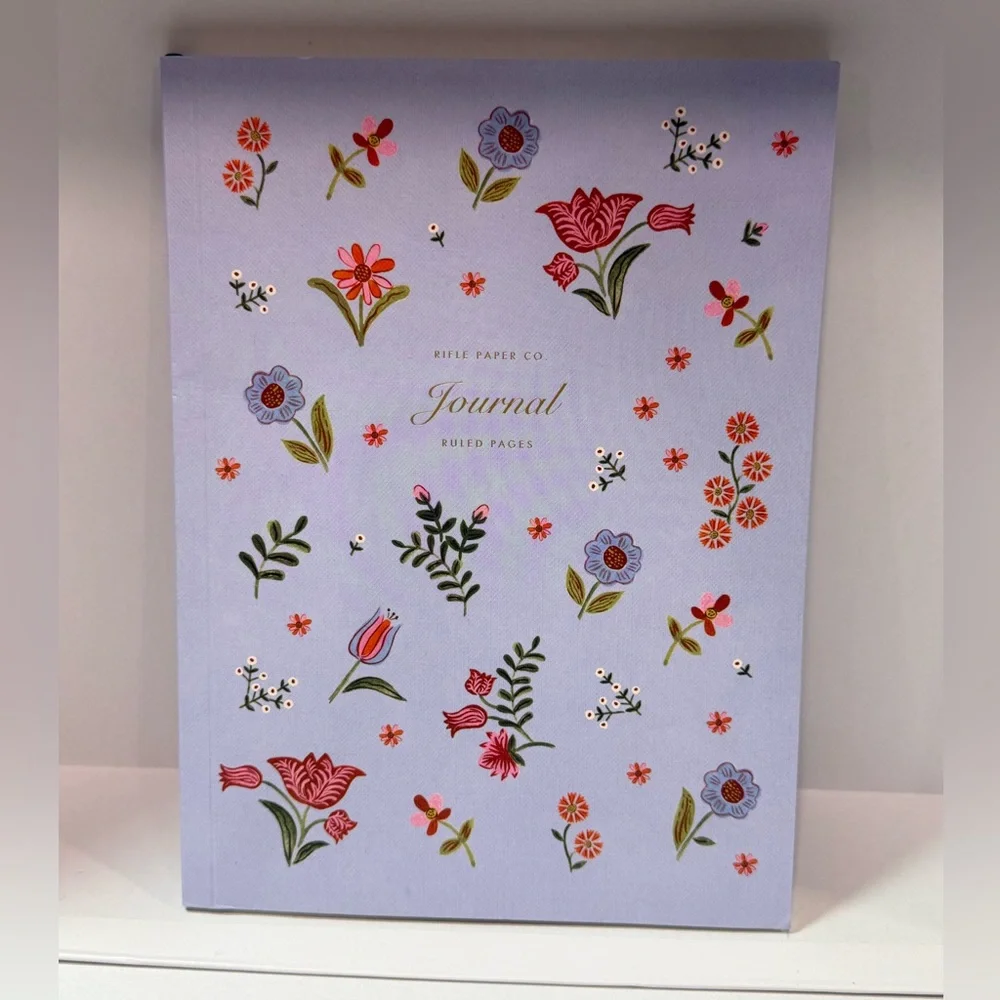 NWT Rifle Paper Co Aster Soft Cover Journal Saddle Stitch Ruled Pages